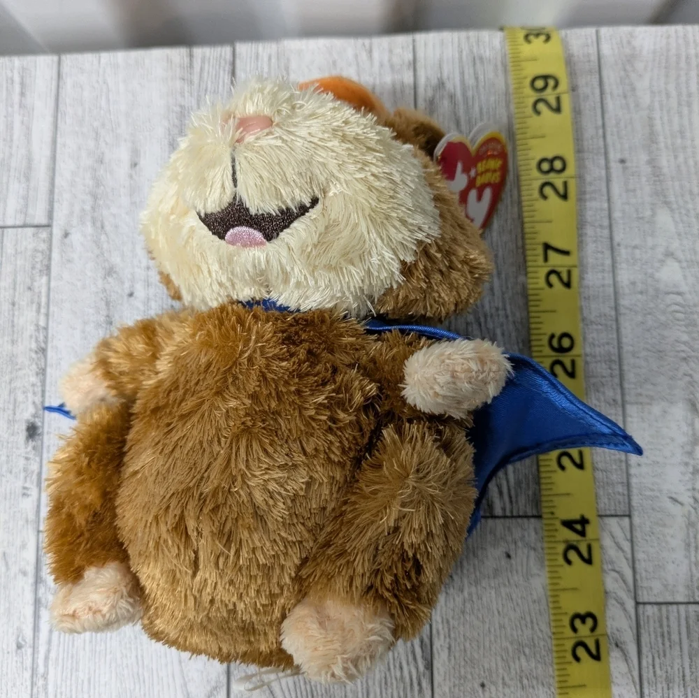 Ty Plush Hamster Toy in Brown and Cream